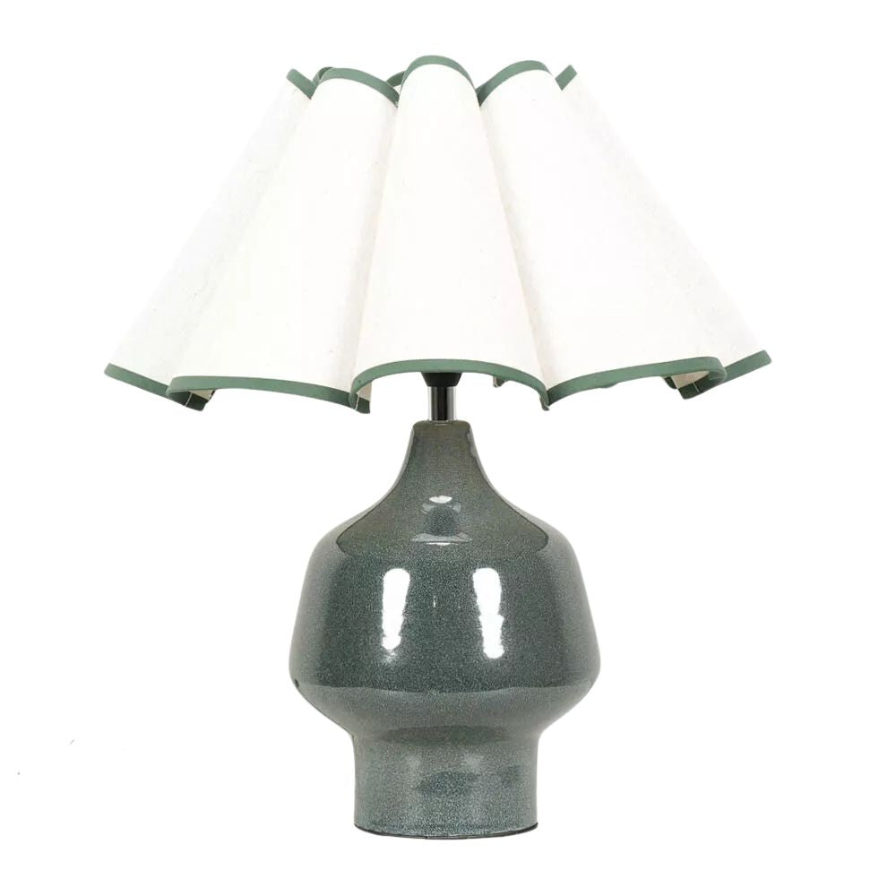 Green Glazed Ceramic Table Lamp