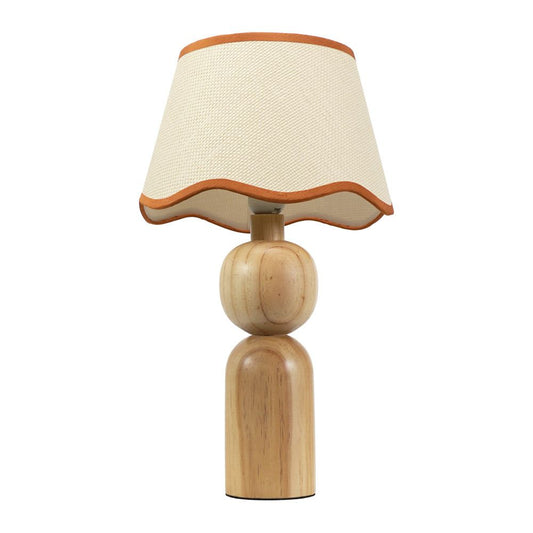 Light Oak Wood Table Lamp