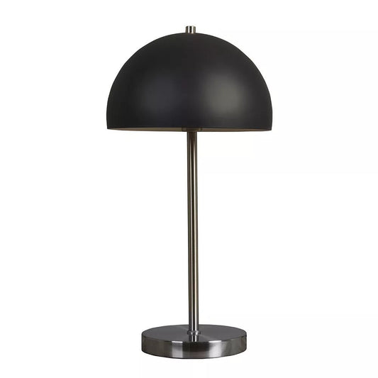 Black & Chrome Mushroom Table Lamp